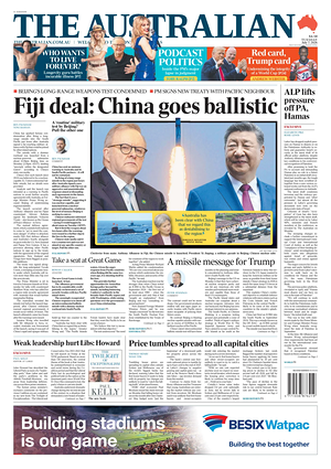 Prima pagina The Australian di oggi - Quotidiano estero