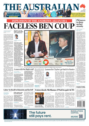 Prima pagina The Australian di oggi - Quotidiano estero
