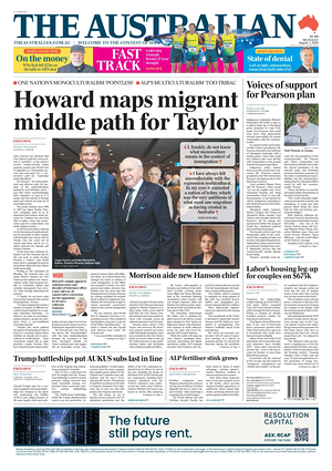 Prima pagina The Australian di oggi - Quotidiano estero