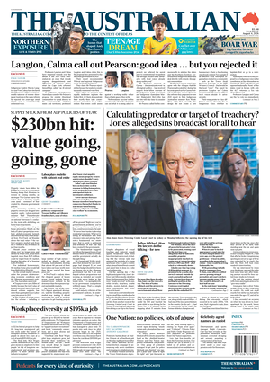 Prima pagina The Australian di oggi - Quotidiano estero