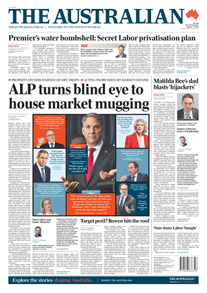 Prima pagina The Australian di oggi - Quotidiano estero
