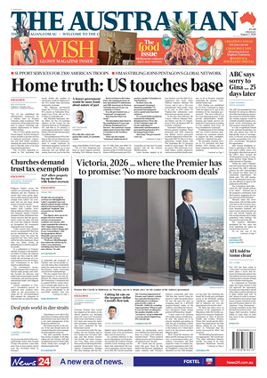 Prima pagina The Australian di oggi - Quotidiano estero