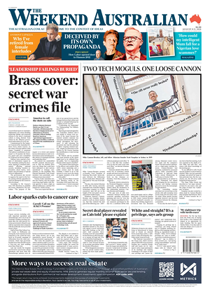 Prima pagina The Australian di oggi - Quotidiano estero