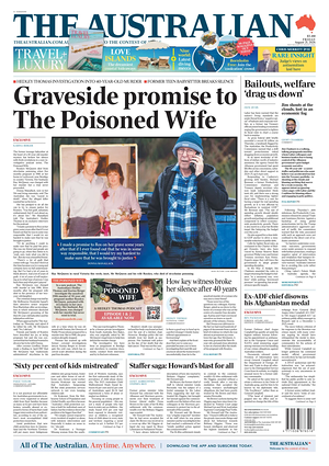 Prima pagina The Australian di oggi - Quotidiano estero