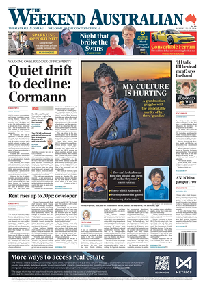 Prima pagina The Australian di oggi - Quotidiano estero