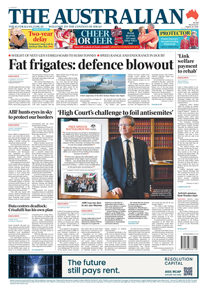 Prima pagina The Australian di oggi - Quotidiano estero