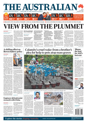 Prima pagina The Australian di oggi - Quotidiano estero