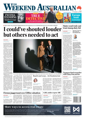 Prima pagina The Australian di oggi - Quotidiano estero