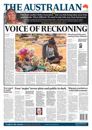 Prima pagina The Australian di oggi - Quotidiano estero
