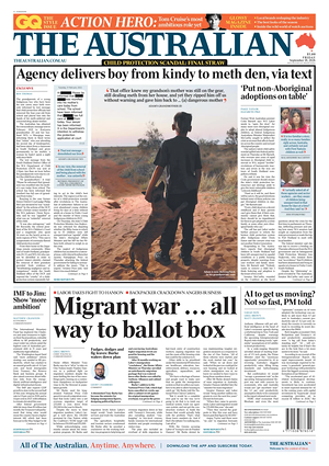 Prima pagina The Australian di oggi - Quotidiano estero
