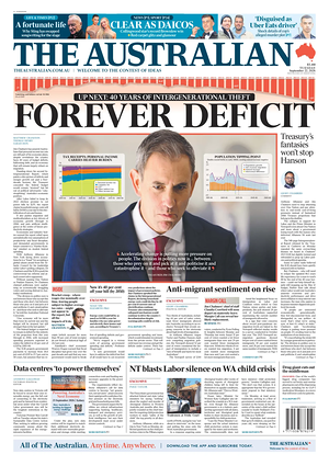 Prima pagina The Australian di oggi - Quotidiano estero