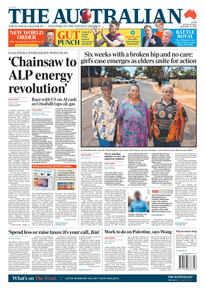 Prima pagina The Australian di oggi - Quotidiano estero