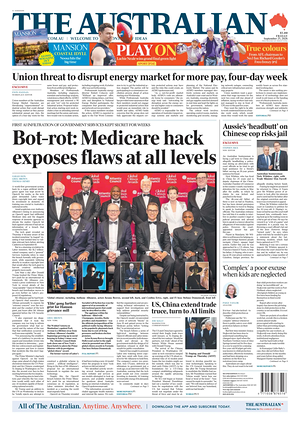 Prima pagina The Australian di oggi - Quotidiano estero