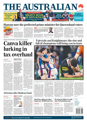 Prima pagina The Australian di oggi - Quotidiano estero