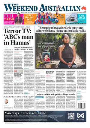 Prima pagina The Australian di oggi - Quotidiano estero