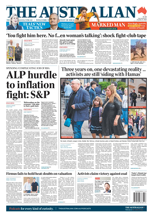 Prima pagina The Australian di oggi - Quotidiano estero