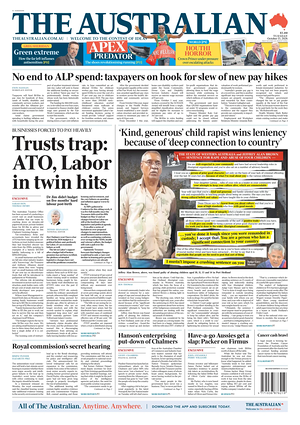 Prima pagina The Australian di oggi - Quotidiano estero