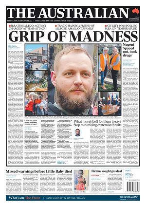 Prima pagina The Australian di oggi - Quotidiano estero