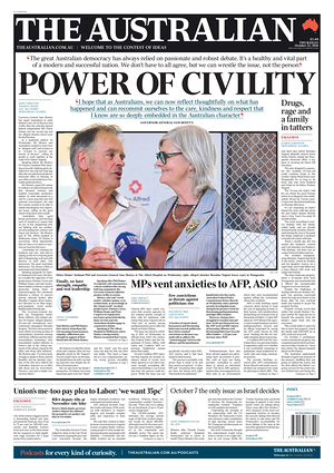 Prima pagina The Australian di oggi - Quotidiano estero