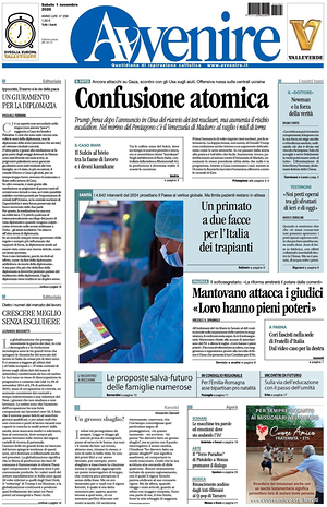 Avvenire prima pagina