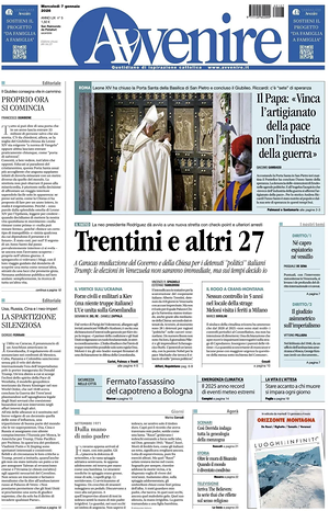 Avvenire prima pagina