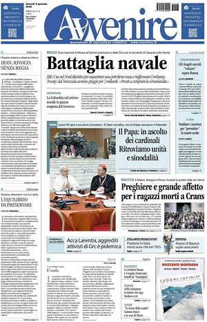 Avvenire prima pagina
