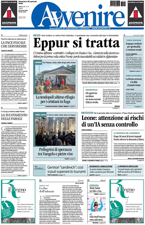 Prima pagina Avvenire di oggi - Quotidiano nazionale