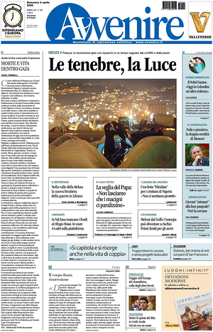Prima pagina Avvenire di oggi - Quotidiano nazionale