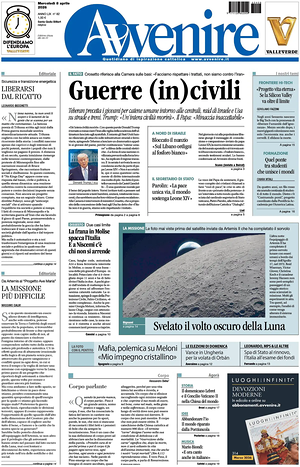 Prima pagina Avvenire di oggi - Quotidiano nazionale