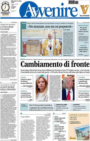 Prima pagina Avvenire di oggi - Quotidiano nazionale