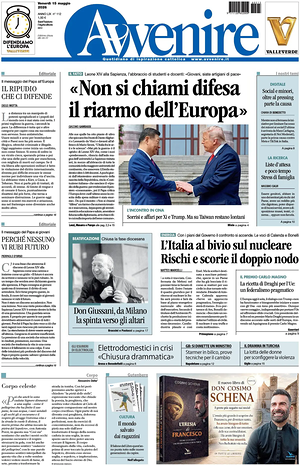 Prima pagina Avvenire di oggi - Quotidiano nazionale