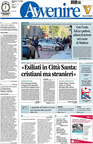 Prima pagina Avvenire di oggi - Quotidiano nazionale