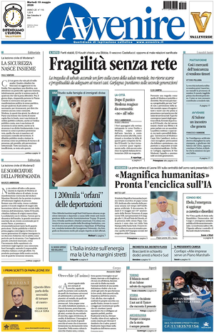 Prima pagina Avvenire di oggi - Quotidiano nazionale