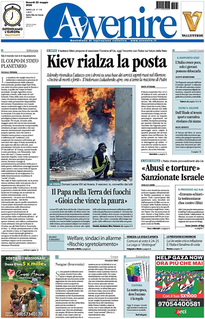 Prima pagina Avvenire di oggi - Quotidiano nazionale