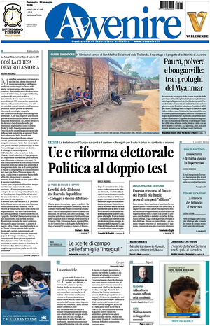 Avvenire front page