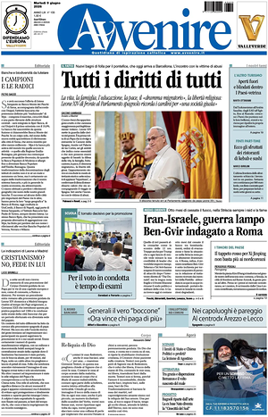 Avvenire prima pagina