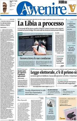Avvenire prima pagina