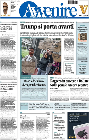 Avvenire prima pagina
