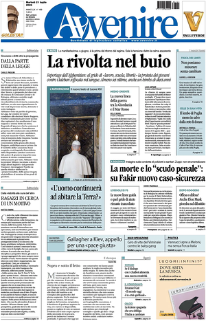 Avvenire front page