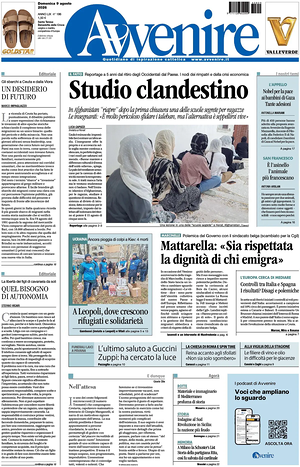 Prima pagina Avvenire di oggi - Quotidiano nazionale