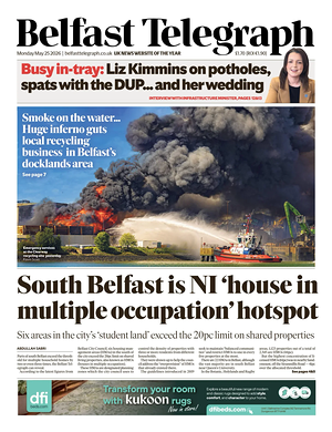 Belfast Telegraph front page