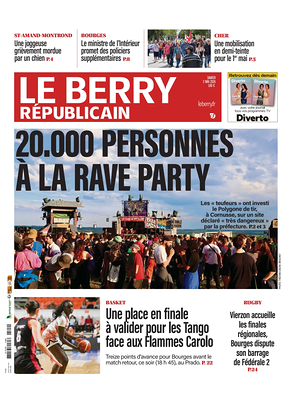 Une de Le Berry Républicain du jour - Journal régional