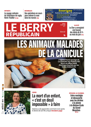 Une de Le Berry Républicain du jour - Journal régional