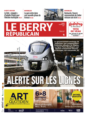 Une de Le Berry Républicain du jour - Journal régional