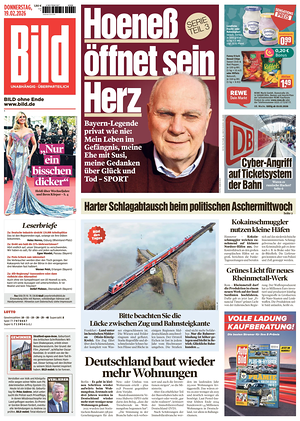 Prima pagina Bild di oggi - Quotidiano estero