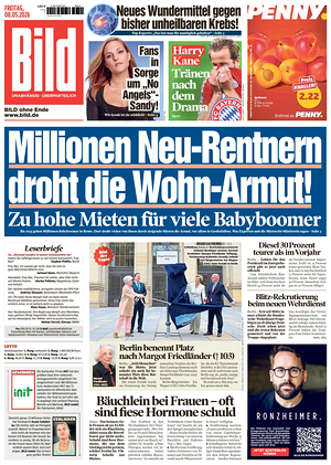 Prima pagina Bild di oggi - Quotidiano estero