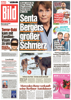 Prima pagina Bild di oggi - Quotidiano estero