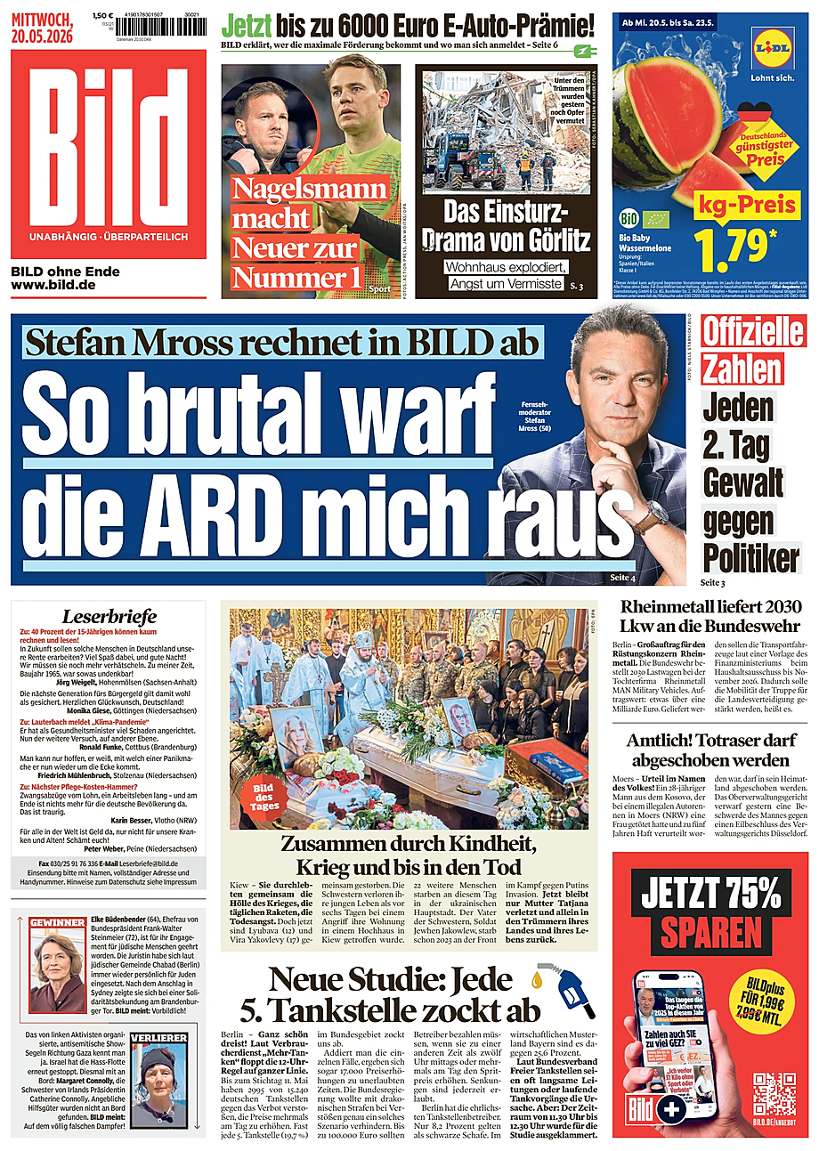Portada Bild de hoy - Quiosco 20 mayo 2026