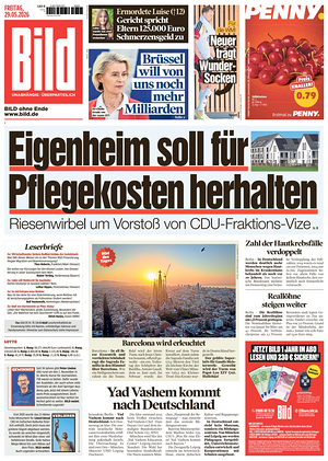 Prima pagina Bild di oggi - Quotidiano estero