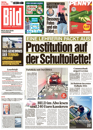 Prima pagina Bild di oggi - Quotidiano estero